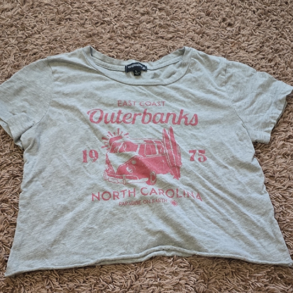 Gray Kids Shirt with Pink Graphic